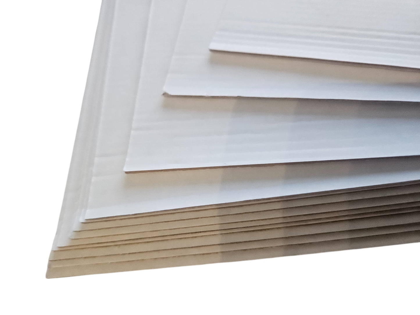 300 rigid white flat cardboard 215x300 mm