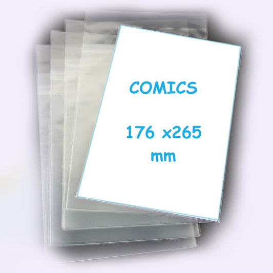 100 fundas para MANGAS COMICS 176 x 265 mm