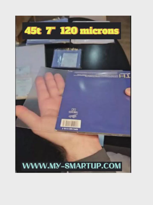 100 sleeves for 45rpm 7" 120 micron