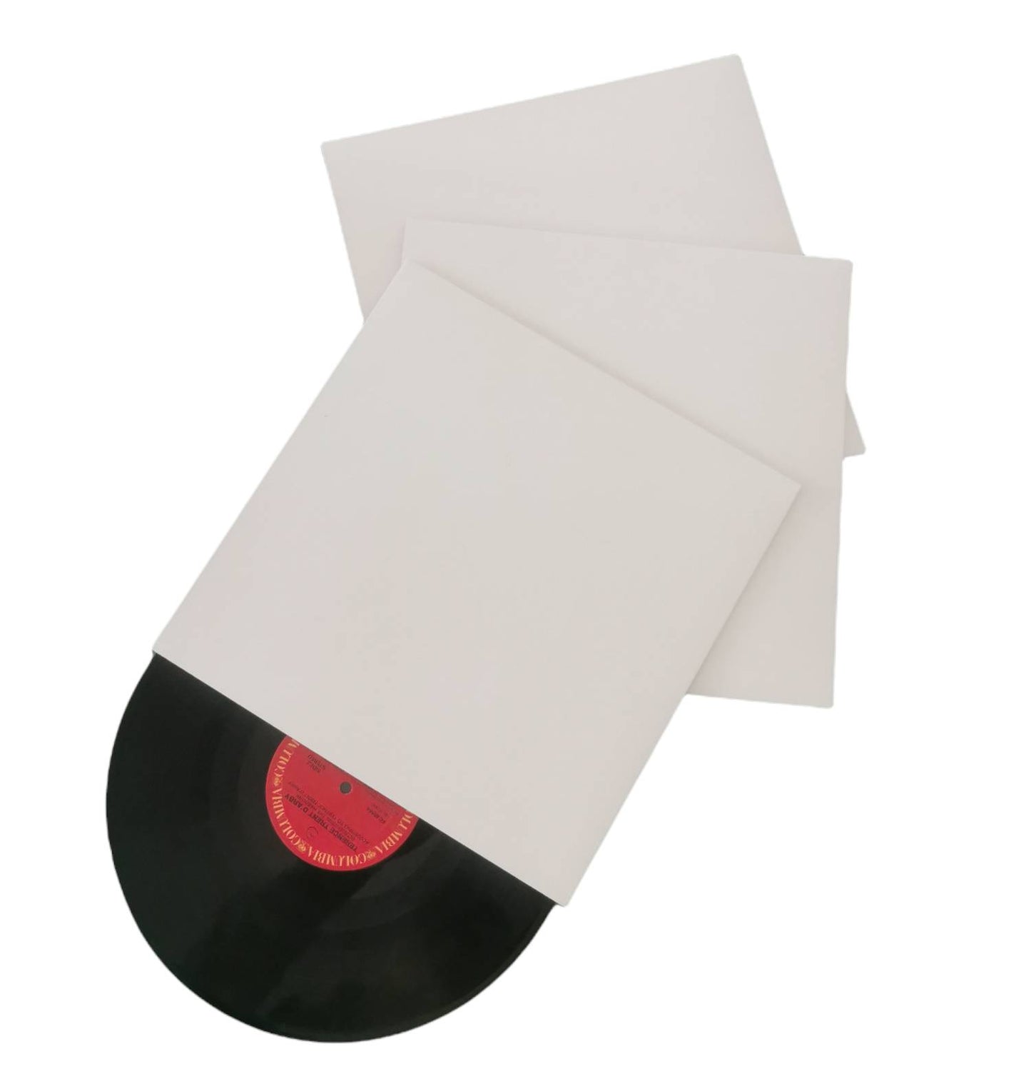 25 fundas de cartón 33t - Blancas sin agujeros