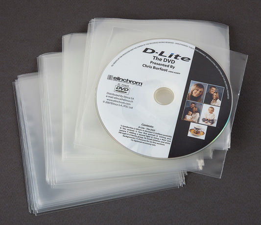 1000 pochettes pour CD ou DVD SANS  rabat 80 microns