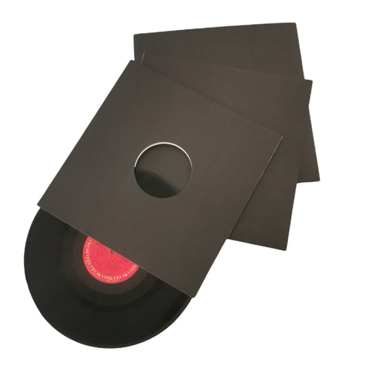 25 pochettes cartonnées 33t - noires AVEC trou