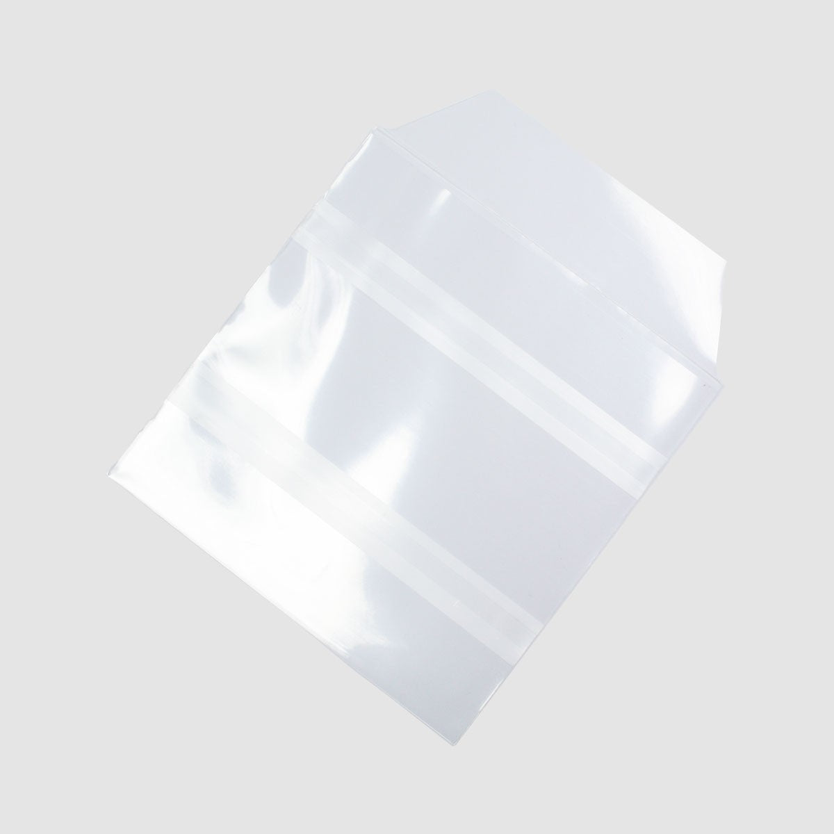 100 bolsillos para CD o DVD con solapa y pegamento - 80 micras