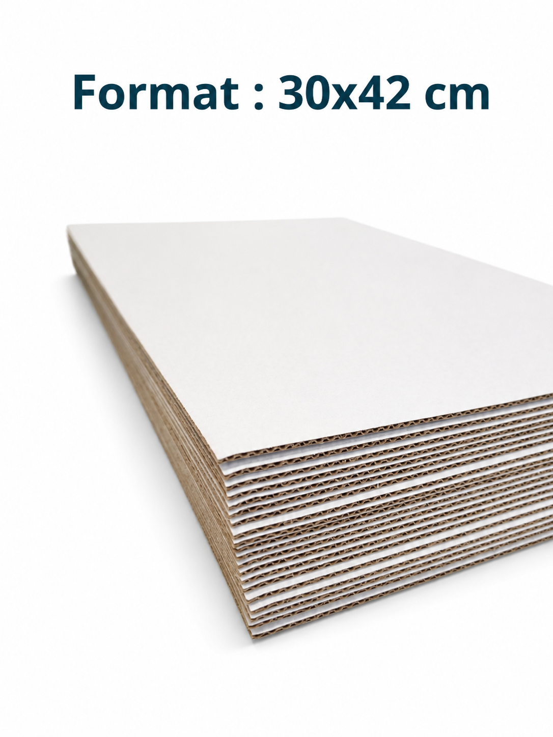 100 rigid white flat cardboard   300x420 mm
