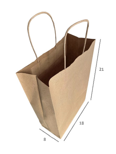 250 sacchetti di carta kraft  per vinili (con fondo)