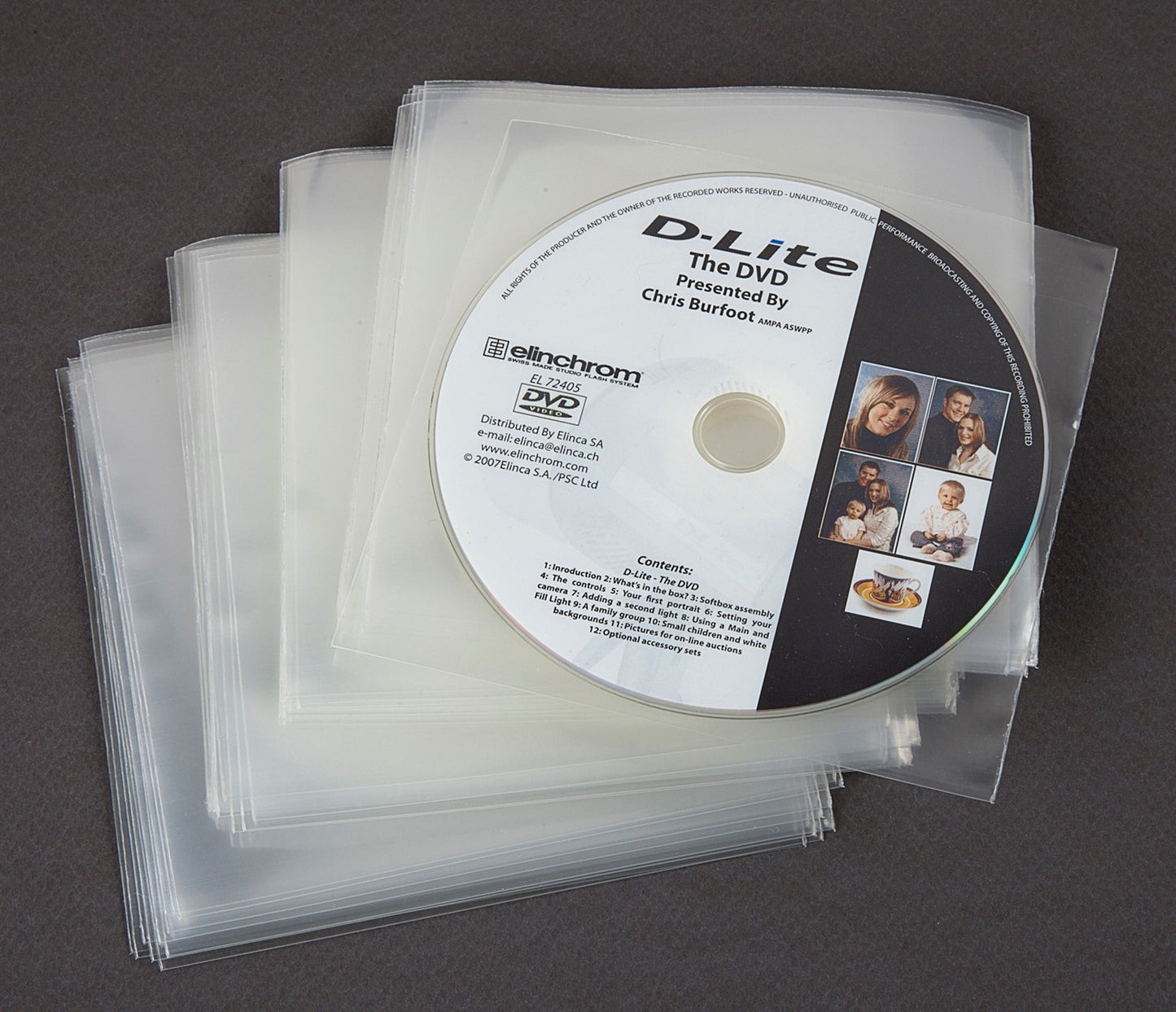 Pochette CD avec rabat et bande adhésive au dos