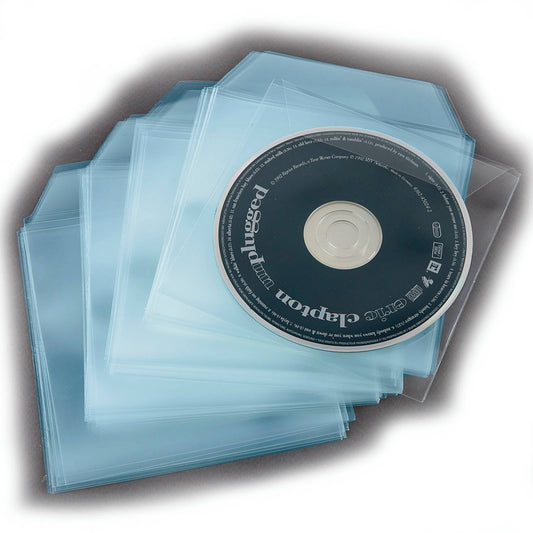 1000 pochettes pour CD ou DVD avec rabat sans colle - 120 microns