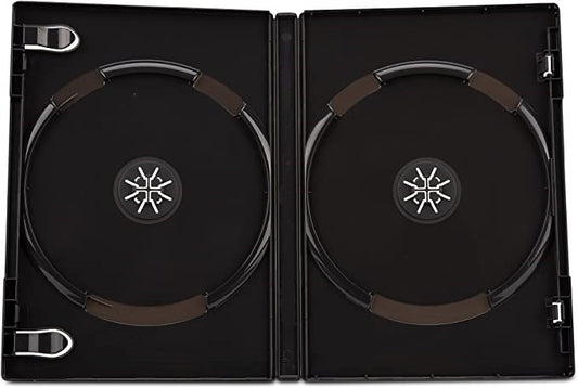 10 Cases for 2 DVDs - Black -14mm